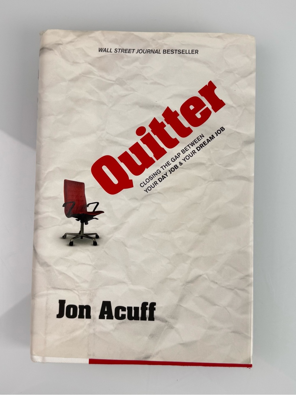 Hardcover Book Quitter Jon Acuff Business Motivational Entrepreneurship